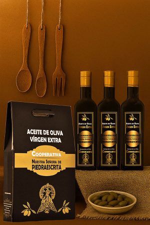 Estuche Gourmet – 3 Botellas de AOVE Cornicabra (750 ml)