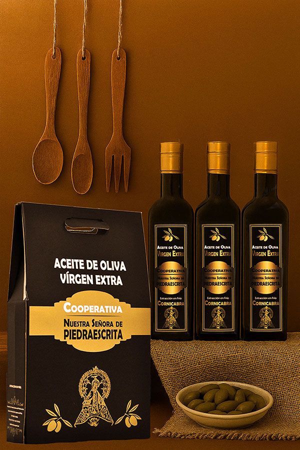 Estuche Gourmet – 3 Botellas de AOVE Cornicabra (750 ml)